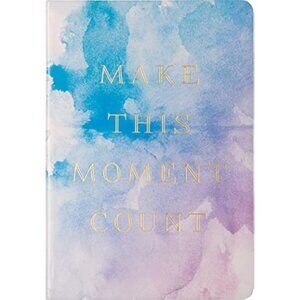Make This Count Lay Flat Watercolor Medium Lined 8x6 Journal Notebook